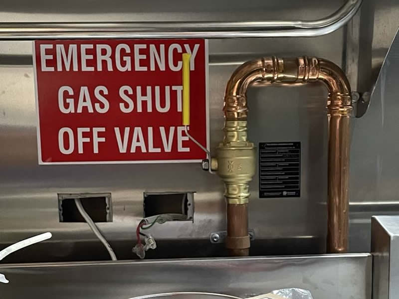 Restaurant Emergency Gas Shut-off Valve Sunshine Coast